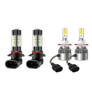 4 Bulbs Cambo kit Fog Light + 8000K LED Headlight Hi/Lo For 2004-2014 Ford F-150 - Picture 1 of 10