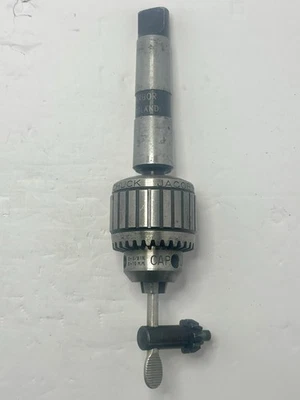 Jacobs Ball Bearing Super Chuck 11N 2JT w/ 3MT-2JT Taper Shank & Chuck Key 30344 - Image 1 of 4