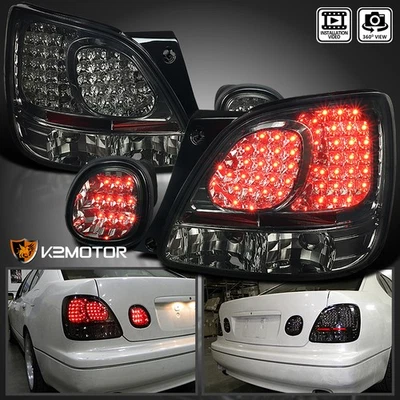 Fits 1998-2005 Lexus GS300 GS400 GS430 Smoke LED Tail+Trunk Lights Pair L+R Foto 1 de 4