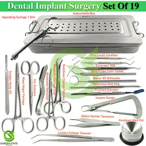 Dentistry Dental Surgical Implant Instruments Box Set Perio Oral Surgery Kit - Picture 1 of 12