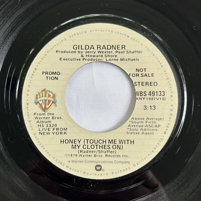 SNL: Gilda Radner – Honey (Touch Me With My Clothes On) 45 Rpm Record Promo 7" - Image 1 of 3