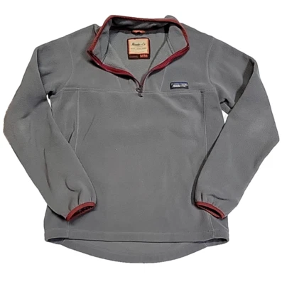 Hawke & Co Outfitters Quarter Zip Gray Pullover Fleece Jacket Men's Medium - Image 1 of 4