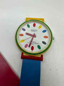 Vintage Colorful 1990s Armitron Awatch Wristwatch Novelty Collectible As Is