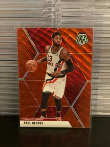 2019-20 Panini Mosaic Tmall Red Wave Prizm Paul George #108 Los Angeles Clippers - Picture 1 of 2