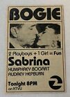 1979 small KTVU tv ad~ movie SABRINA Humphrey Bogart, Audrey Hepburn