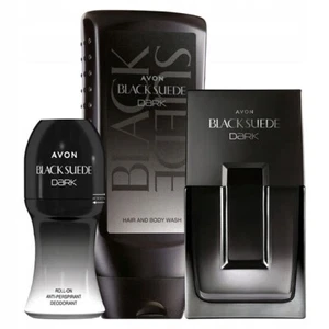 AVON Black Suede Dark Men's Cosmetics Set 3in1 - Picture 1 of 2