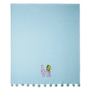 Shopkins Pom Pom Throw Blanket (50"x60") Turquoise - Picture 1 of 1
