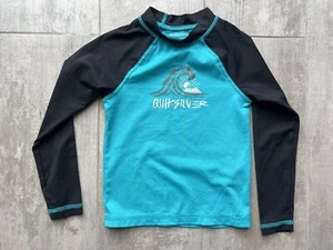 Quiksilver Boy Girl Kids On Tour Long Sleeve UPF 50 Rash Guard Shirt EXCELLENT 6 - Picture 1 of 7