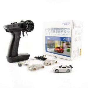 RC 1/76 Micro Car MAZDA RX7 w/ LED Lights -WHITE--OPEN BOX- - Picture 1 of 12