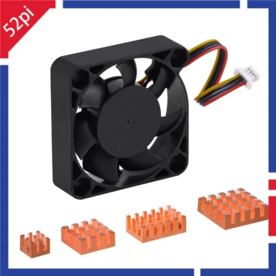 Raspberry Pi 5 Adjustable Speed Cooling Fan with Heatsinks for RPI 5 - Image 1 of 3