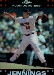 2007 Topps Chrome Refractors Houston Astros Baseball Card #14 Jason Jennings