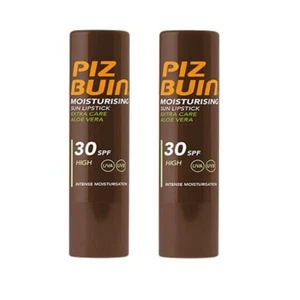 Bálsamo lápiz labial hidratante solar Piz Buin unisex SPF30 aloe vera - 2 paquetes de 4 g - Imagen 1 de 3