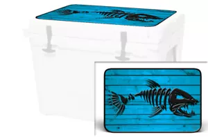 Vinyl Cooler Wrap fits YETI Tundra 65 | Decal Skin LID - Bonefish Blue WD - Picture 1 of 7