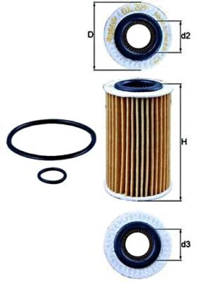 MAHLE Oil Filter For RENAULT Clio II Kangoo Thalia I Twingo Express 8671014027 - Image 1 of 4