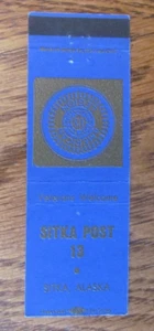FRATERNAL AMERICAN LEGION STREICHHOLZBUCHHÜLLE: SITKA, ALASKA LEERES STREICHHOLZCOVER -B9 - Bild 1 von 1