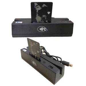 4in1 Magnetic Stripe Credit Card RFID IC Chip PSAM Reader Encoder Writer YL16#LR - Photo 1/7