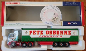 Corgi CC12209 Scania with Curtainside Trailer PETE OSBORNE Ltd Edition NEW - Picture 1 of 2