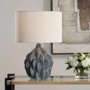 WHITECAP UNIQUE TEXTURED CERAMIC 23" TABLE LAMP - Picture 1 of 4