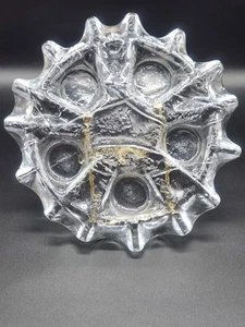 Lovely Muurla Scandinavian Art Glass Textured Ruffled 5 Tealight Candle Holder - Picture 1 of 8