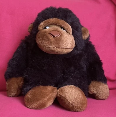 Vintage C.P.L. Black & Brown Gorilla Monkey Side Eye Soft Plush Toy 12” x 10” - Image 1 of 4