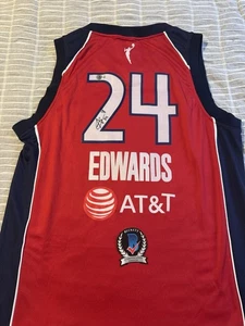 Aaliyah Edwards Signed Jersey BECKETT AUTHENTIC AUTO UConn Huskies Mystics WNBA - Picture 1 of 3