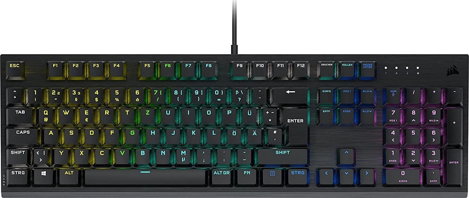 Corsair K60 RGB PRO Low Profile Mechanische Gaming Tastatur Cherry MX Speed DE - Bild 1 von 4