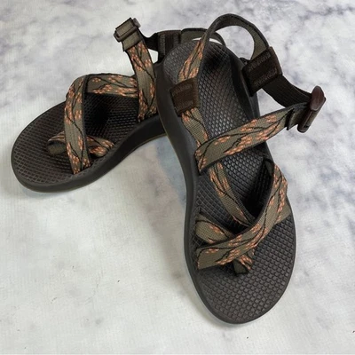 Sandalias deportivas Chaco para mujer Yampa flor de cerezo marrón punta lazo tiras talla 7 Foto 1 de 4