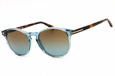 Marco de gafas de sol para mujer Tom Ford FT TF1097 90F redondo azul/marrón degradado 53 mm Foto 1 de 4