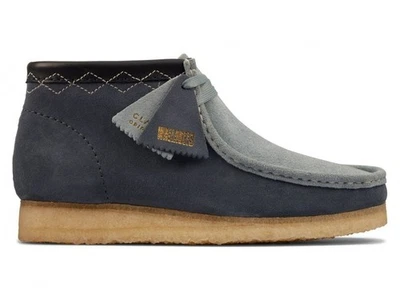 Scarpe da ginnastica Clarks Originals Wallabee blu combinate taglia UK 7-10,5 PREZZO AL PUBBLICO £ 150 - Immagine 1 di 4