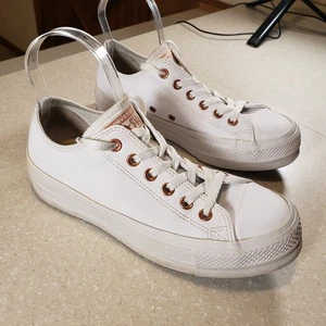 Converse Chuck Taylor All Star Lift Plateau Damen Weiß Sneaker Roségold 8 - Bild 1 von 10