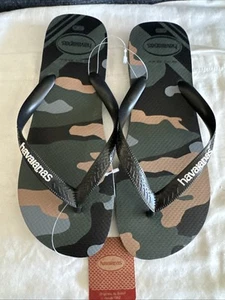 Havana’s Camouflage Green Olive Flip Flops, Brand New, Men’s Size 11/12 - Picture 1 of 5