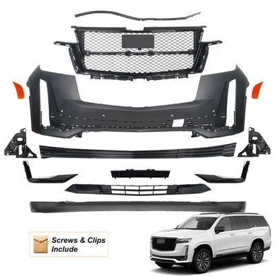 Front Bumper Upper Grille Kit For 2021-2024 Cadillac Escalade Sport Platinum - Imagem 1 de 4