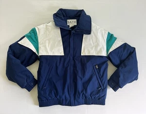 SKYR Giacca da Sci Uomo GORE-TEX Invernale Blu/Teal/Bianco Full Zip Tampone Taglia M - Foto 1 di 6