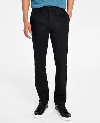 Pantalones chinos elásticos modernos ajustados Calvin Klein para hombre en negro-32x34 Foto 1 de 4