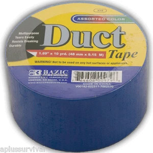 Rollo de cinta conducto de supervivencia para camping 2" x 10 yardas azul caza refugio de emergencia - Imagen 1 de 1