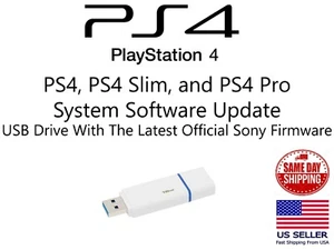 PLAYSTATION 4 PS4 UPDATE INSTALL USB FLASH DRIVE LATEST OFFICIAL SONY FIRMWARE - Picture 1 of 1