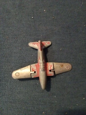 Avión de juguete Hubley Kiddie con alas plegables, No. 430~ Falta tren de aterrizaje Foto 1 de 2