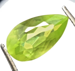 Green Peridot 5.15 CT Natural Extraordinary Pear Shape Certified Loose Gemstone - Picture 1 of 4