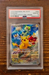PSA 10 Pikachu Art Rare PROMO AR 001 Scarlet Violet Pre Order SV-P Pokemon Card - Picture 1 of 2