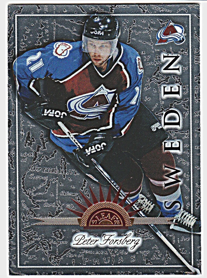 1997-98 LEAF INTERNATIONAL #3 PETER FORSBERG Colorado Avalanche Hockey Card - Image 1 of 1