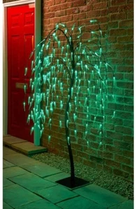 5FT 240 LED Weeping Willow Tree Outdoor Garden Christmas Decoration - Green - Picture 1 of 3