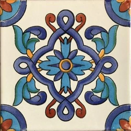 2" x 2" 36 pcs Cordoba Mexican Clay Tile Handmade Talavera Backsplash Mosaic - Image 1 of 1