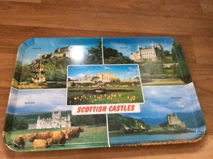 LARGE 17" X 12" SCOTTISH CASTLES PLASTIC SOUVENIR TRAY- FREEPOST UK - Picture 1 of 11