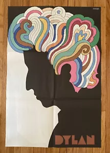 MIlton Glaser Bob Dylan Unused Vintage Iconic 22X33 Psychedelic Poster EX 1966 - Picture 1 of 4