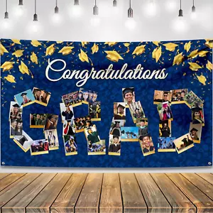 , Congratulations Graduation Photo Banner - 72X44 Inch | Personalized Graduation - Picture 1 of 12