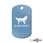 Porte-clés gravé Got Golden Retriever / GI Tag dog avec onglet nombreuses couleurs