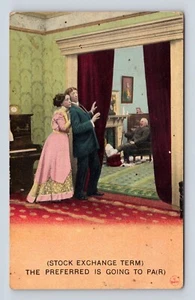 Börsenlaufzeit bevorzugt geht zu Paar UNP Bamforth Romantik DB Postkarte N2 - Bild 1 von 2