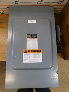 Square D HU364 Single Throw Fused Enclosure used STG - Picture 1 of 9
