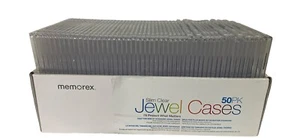 Memorex 50 Pk Slim Clear Jewel Cases Pack CD / DVD NEW - Bild 1 von 4