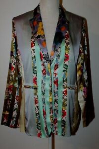NWT Johnny Was Biya 3J Workshop JWLA Lainey Jacket Lined Blazer Print Silk M
